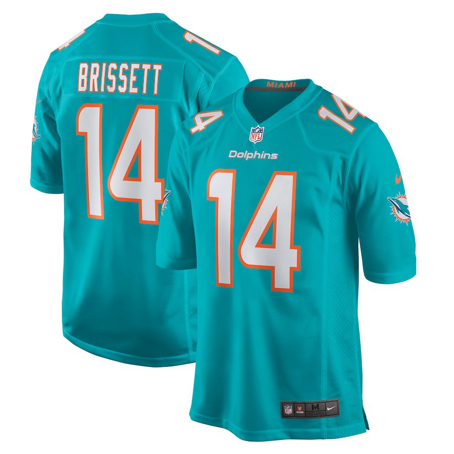 Men Miami Dolphins #14 Jacoby Brissett Nike Green Game NFL Jersey